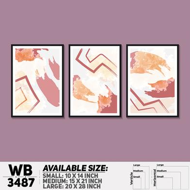 DDecorator Abstract ArtWork (Set of 3) Wall Board And Wall Canvas image