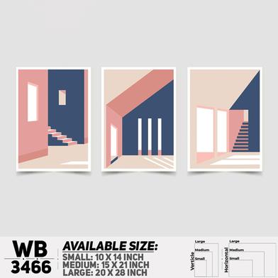DDecorator Abstract ArtWork (Set of 3) Wall Board And Wall Canvas image