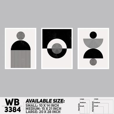 DDecorator Abstract ArtWork (Set of 3) Wall Board And Wall Canvas image