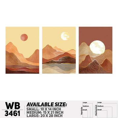 DDecorator Abstract ArtWork (Set of 3) Wall Board And Wall Canvas image