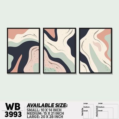 DDecorator Abstract Art Marble Texured (Set of3) Wall Board And Wall Canvas image