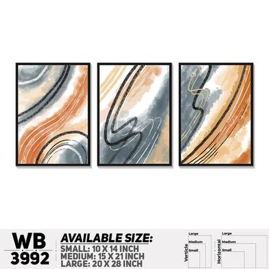 DDecorator Abstract Art Marble Texured (Set of3) Wall Board And Wall Canvas image