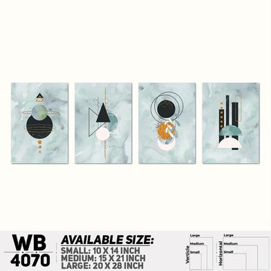 DDecorator Abstract Art (Set of4) Wall Board and Wall Canvas image