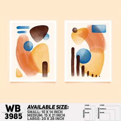 DDecorator Abstract Art (Set of 2) Wall Board And Wall Canvas image