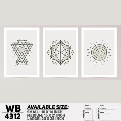 DDecorator Abstract Art (Set of 3) Wall Board and Wall Canvas image