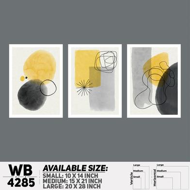 DDecorator Abstract Art (Set of 3) Wall Board And Wall Canvas image