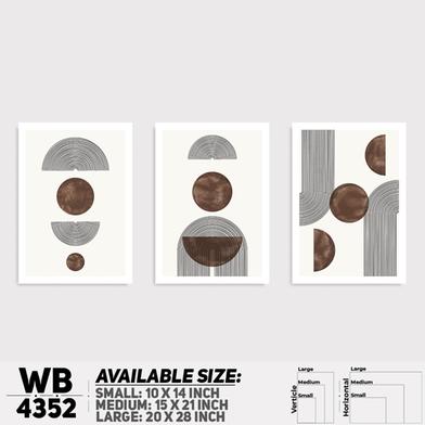DDecorator Abstract Art (Set of 3) Wall Board And Wall Canvas image