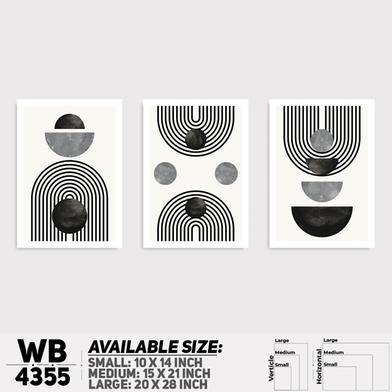 DDecorator Abstract Art (Set of 3) Wall Board And Wall Canvas image