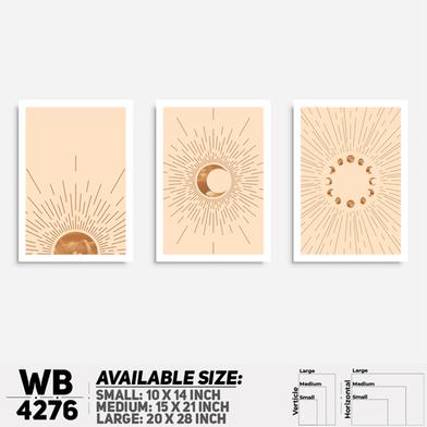DDecorator Abstract Art (Set of 3) Wall Board And Wall Canvas image