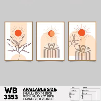 DDecorator Abstract Art (Set of 3) Wall Board And Wall Canvas image