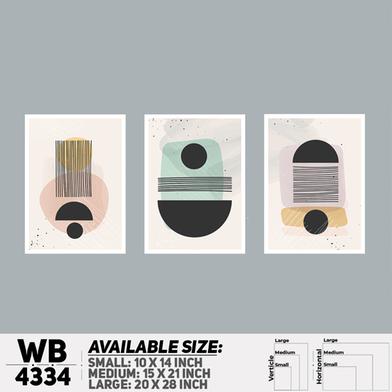 DDecorator Abstract Art (Set of 3) Wall Board And Wall Canvas image
