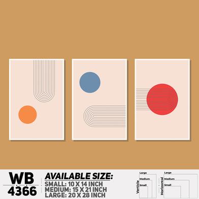DDecorator Abstract Art (Set of 3) Wall Board And Wall Canvas image