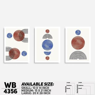 DDecorator Abstract Art (Set of 3) Wall Board And Wall Canvas image