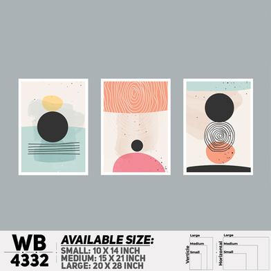 DDecorator Abstract Art (Set of 3) Wall Board And Wall Canvas image