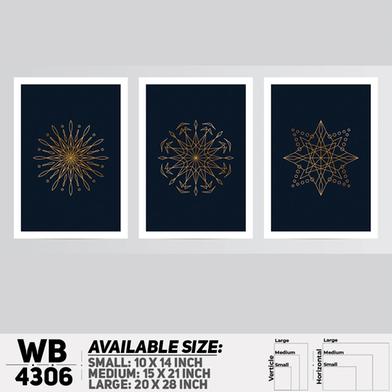 DDecorator Abstract Art (Set of 3) Wall Board And Wall Canvas image