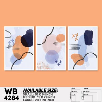 DDecorator Abstract Art (Set of 3) Wall Board And Wall Canvas image