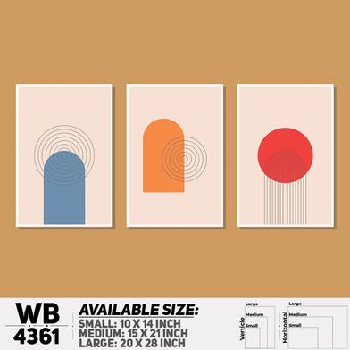 DDecorator Abstract Art (Set of 3) Wall Board And Wall Canvas image