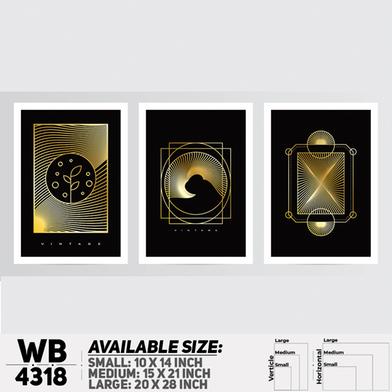 DDecorator Abstract Art (Set of 3) Wall Board And Wall Canvas image