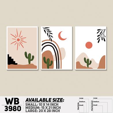 DDecorator Abstract Art (Set of 3) Wall Board And Wall Canvas image