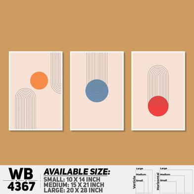 DDecorator Abstract Art (Set of 3) Wall Board And Wall Canvas image