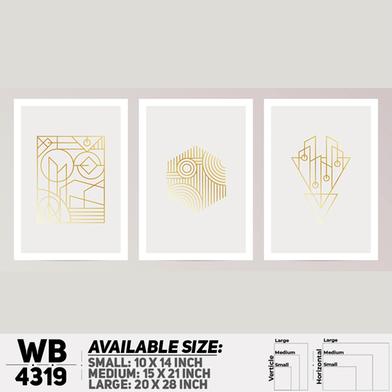 DDecorator Abstract Art (Set of 3) Wall Board Wall Canvas image