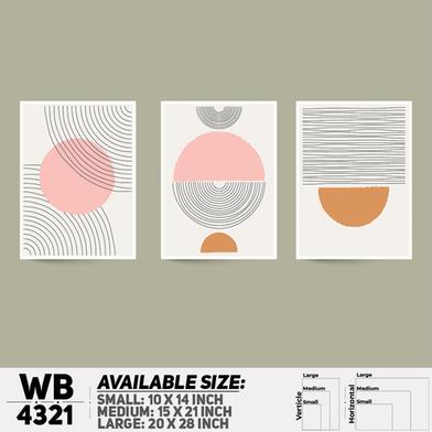 DDecorator Abstract Art (Set of 3) Wall Board And Wall Canvas image