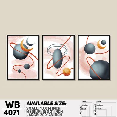 DDecorator Abstract Art (Set of 3) Wall Board and Wall Canvas image