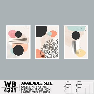DDecorator Abstract Art (Set of 3) Wall Board And Wall Canvas image