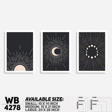 DDecorator Abstract Art (Set of 3) Wall Board And Wall Canvas image