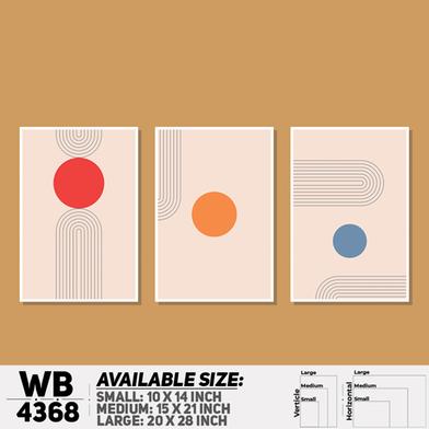 DDecorator Abstract Art (Set of 3) Wall Board And Wall Canvas image