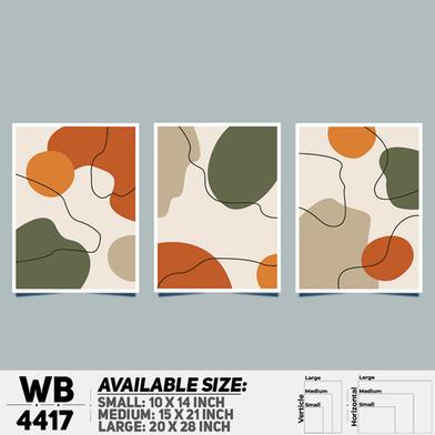 DDecorator Abstract Art (Set of 3) Wall Board And Wall Canvas image