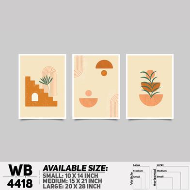 DDecorator Abstract Art (Set of 3) Wall Board And Wall Canvas image