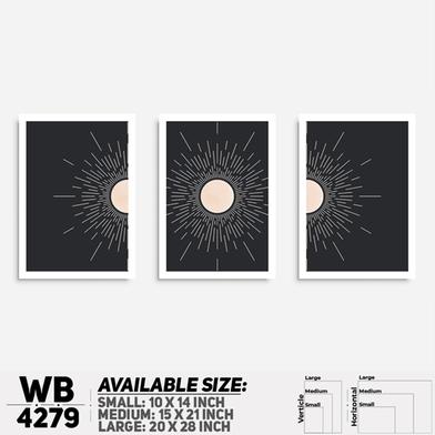 DDecorator Abstract Art (Set of 3) Wall Board And Wall Canvas image