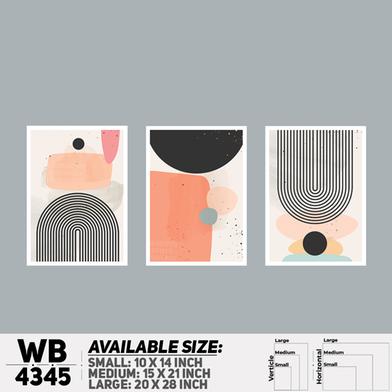 DDecorator Abstract Art (Set of 3) Wall Board And Wall Canvas image