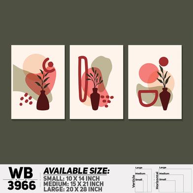 DDecorator Abstract Art (Set of 3) Wall Board And Wall Canvas image