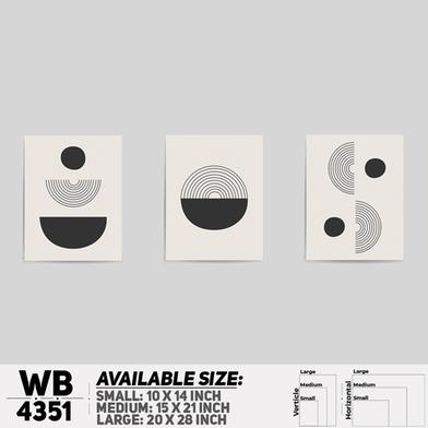 DDecorator Abstract Art (Set of 3) Wall Board And Wall Canvas image