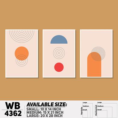 DDecorator Abstract Art (Set of 3) Wall Board And Wall Canvas image