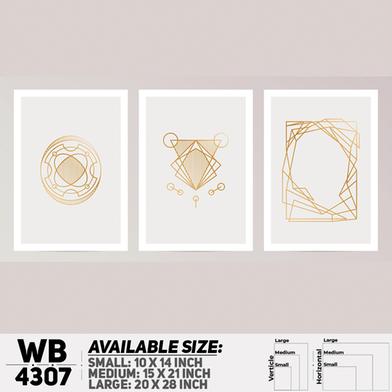 DDecorator Abstract Art (Set of 3) Wall Board And Wall Canvas image