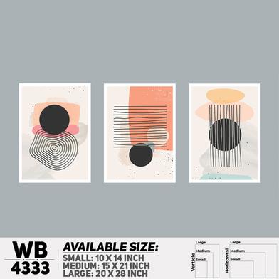 DDecorator Abstract Art (Set of 3) Wall Board And Wall Canvas image