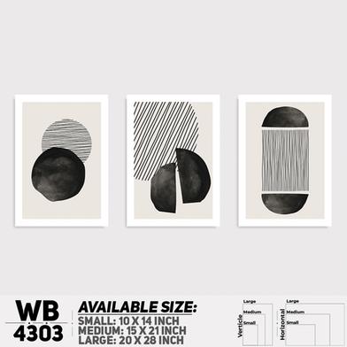 DDecorator Abstract Art (Set of 3) Wall Board And Wall Canvas image