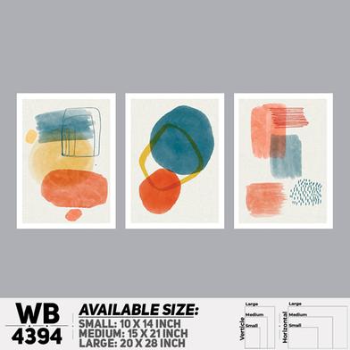 DDecorator Abstract Art (Set of 3) Wall Board And Wall Canvas image