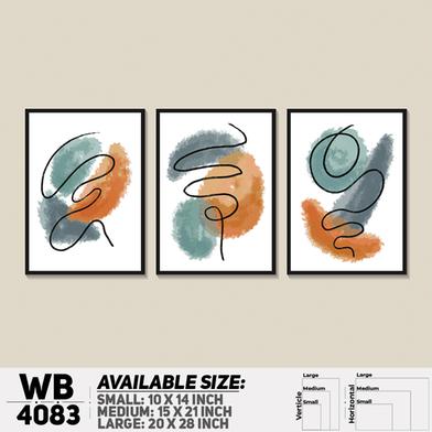 DDecorator Abstract Art (Set of 3) Wall Board and Wall Canvas image