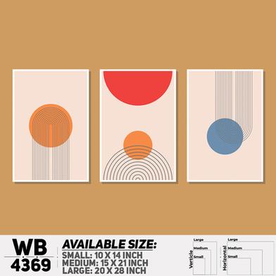 DDecorator Abstract Art (Set of 3) Wall Board And Wall Canvas image