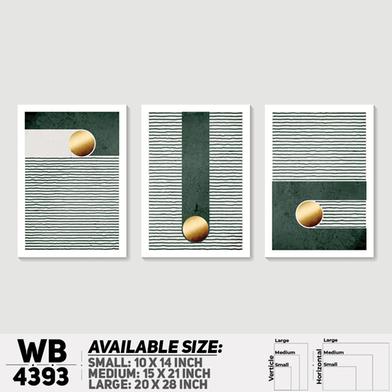 DDecorator Abstract Art (Set of 3) Wall Board And Wall Canvas image