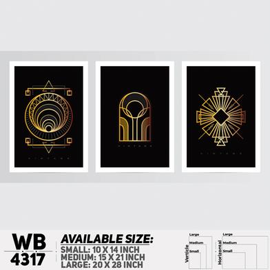 DDecorator Abstract Art (Set of 3) Wall Board And Wall Canvas image