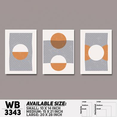 DDecorator Abstract Art (Set of 3) Wall Board And Wall Canvas image