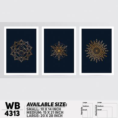 DDecorator Abstract Art (Set of 3) Wall Board and Wall Canvas image
