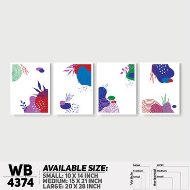 DDecorator Abstract Art (Set of 4) Wall Board And Wall Canvas image