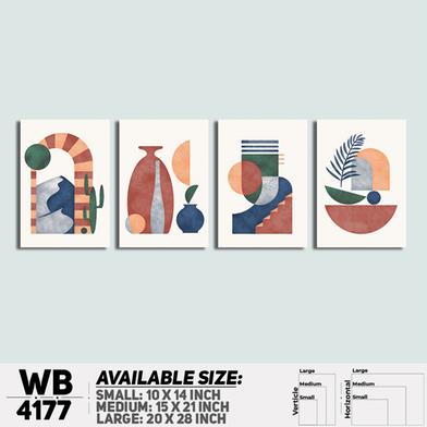 DDecorator Abstract Art (Set of 4) Wall Board And Wall Canvas image