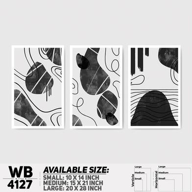DDecorator Abstract Art Wall Board And Wall Canvas - Set of 3 image